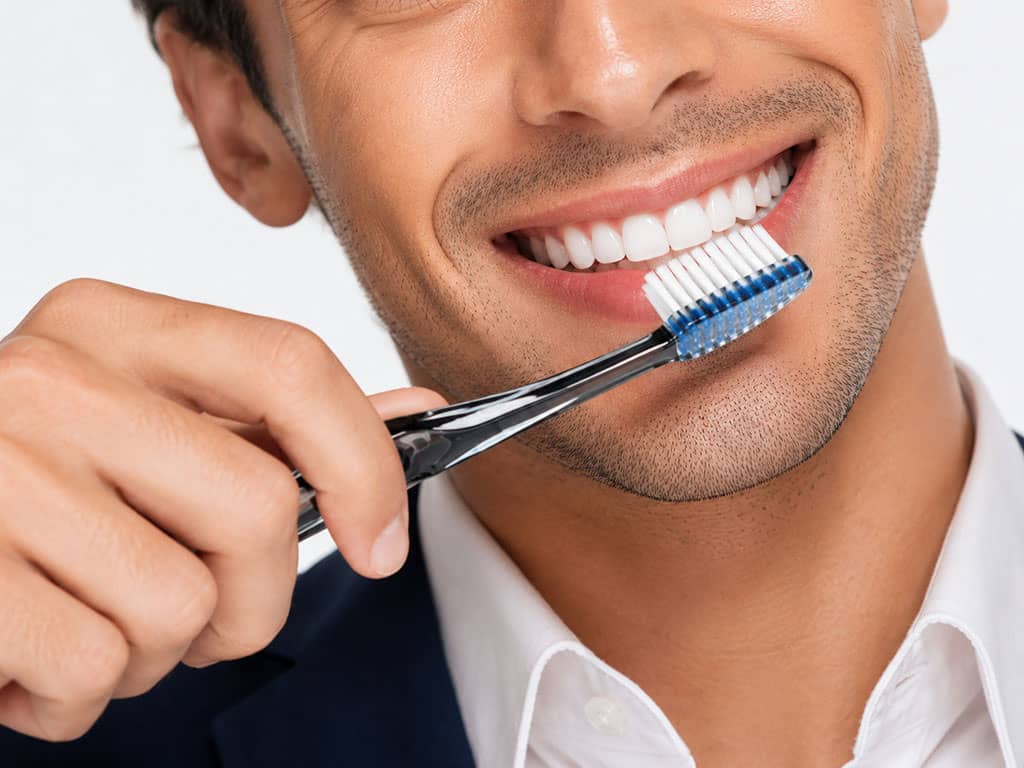 Brossage de dents après blanchiment